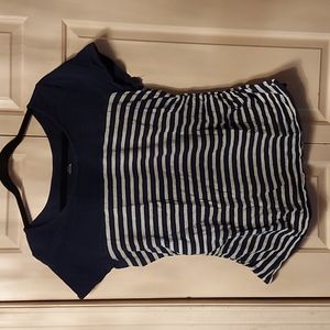 Navyblue and beige, LizLange maternity Xl